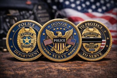 Police challenge coins